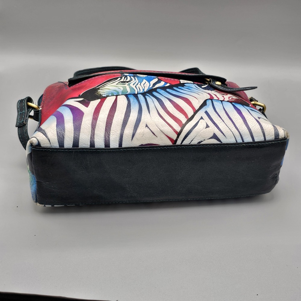Artistic Expressions by Sharif 1827 Hand-Painted Zebra Bag Limited Edition RARE - Picture 8 of 11